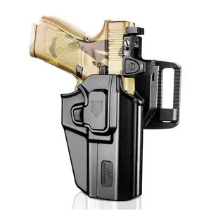 Universal OWB Holster for Canik, FN, Walther, Browning, S&W, Sarsilmaz, Sig, Girsan, Stoeger, Bersa, 1911, Index Finger Release, 360° Adjustable Belt Loop, Right Hand,dealsforyoudays