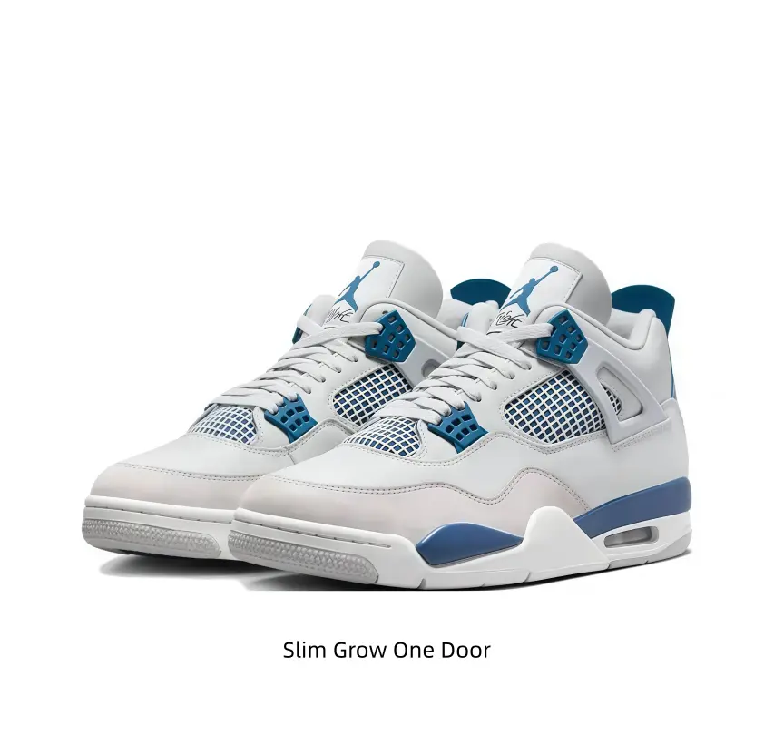 White Royal Blue Low Top Basketball Sneakers Breathable Mesh Blue Plastic Hardware Air Cushion Midsole Street Kicks