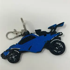 Rocket League Octane Keychain | 3D Printed Gamer Keychain | Octane Car Charm | Gaming Gift | Rocket League Fan Accessory | Blue & Black