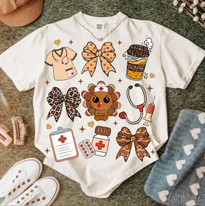 Nurse Thanksgiving T-Shirt Comfort Colors, Thankful Shirt, Nurse Life Tee, Turkey Nurse Fall Tee, Medical Healthcare Worker Top, Pumpkin Spice Coffee Graphic Tee