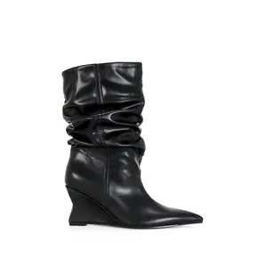 ASAF-BLACK WEDGE BOOTIE