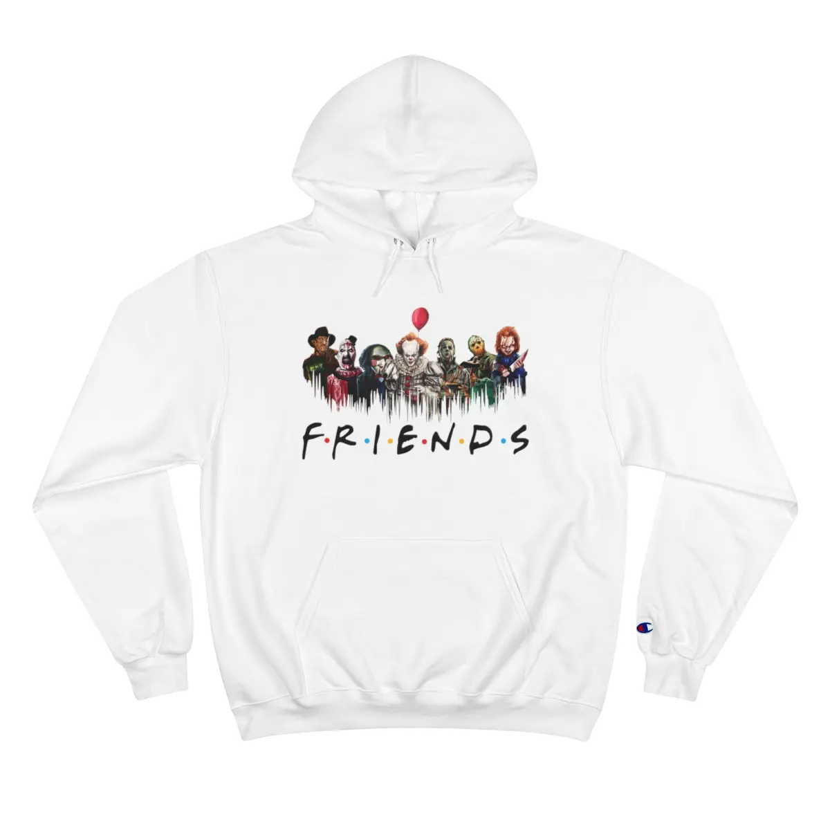 Friends Horror Halloween Champions Hoodie, Friends TV Show Sweatshirt, Friend Group Costume Hoodie, Squad Goals Pullover, Halloween Friends Merch,