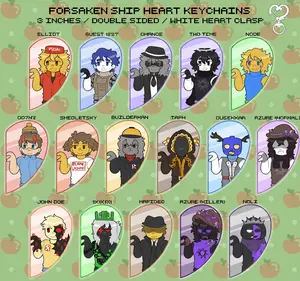roblox forsaken ship heart keychains