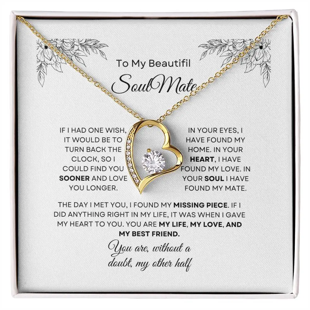 SOULMATE | FOREVER LOVE NECKLACE | Anniversary, Birthday