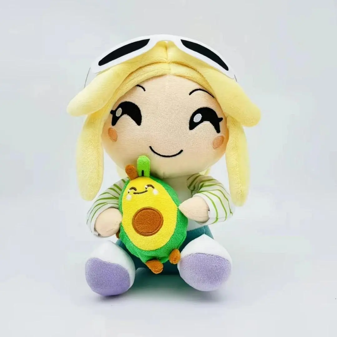 2025 New In-Stock 24cm Avocado Playz Plush Doll - Cute Soft Anime Dolls, PP Cotton Stuffed Toy, Unisex Children's Accompany Sleep Peripheral, Birthday Gift