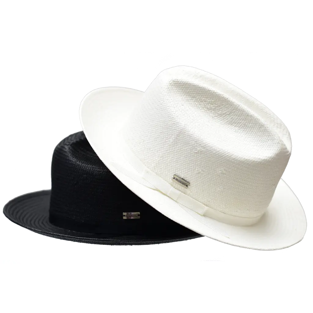 Grant Collection Western-Style Crown Hat with 2 ¾" Bound Edge Brim & Hand-Pressed Cattleman Crease 100% Natural Straw Material