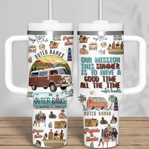 Outer Banks Inspired Tumbler, OBX Pogues Stainless Steel Travel Mug, Beach Summer Adventure Cup, Outer Banks Fan Gift