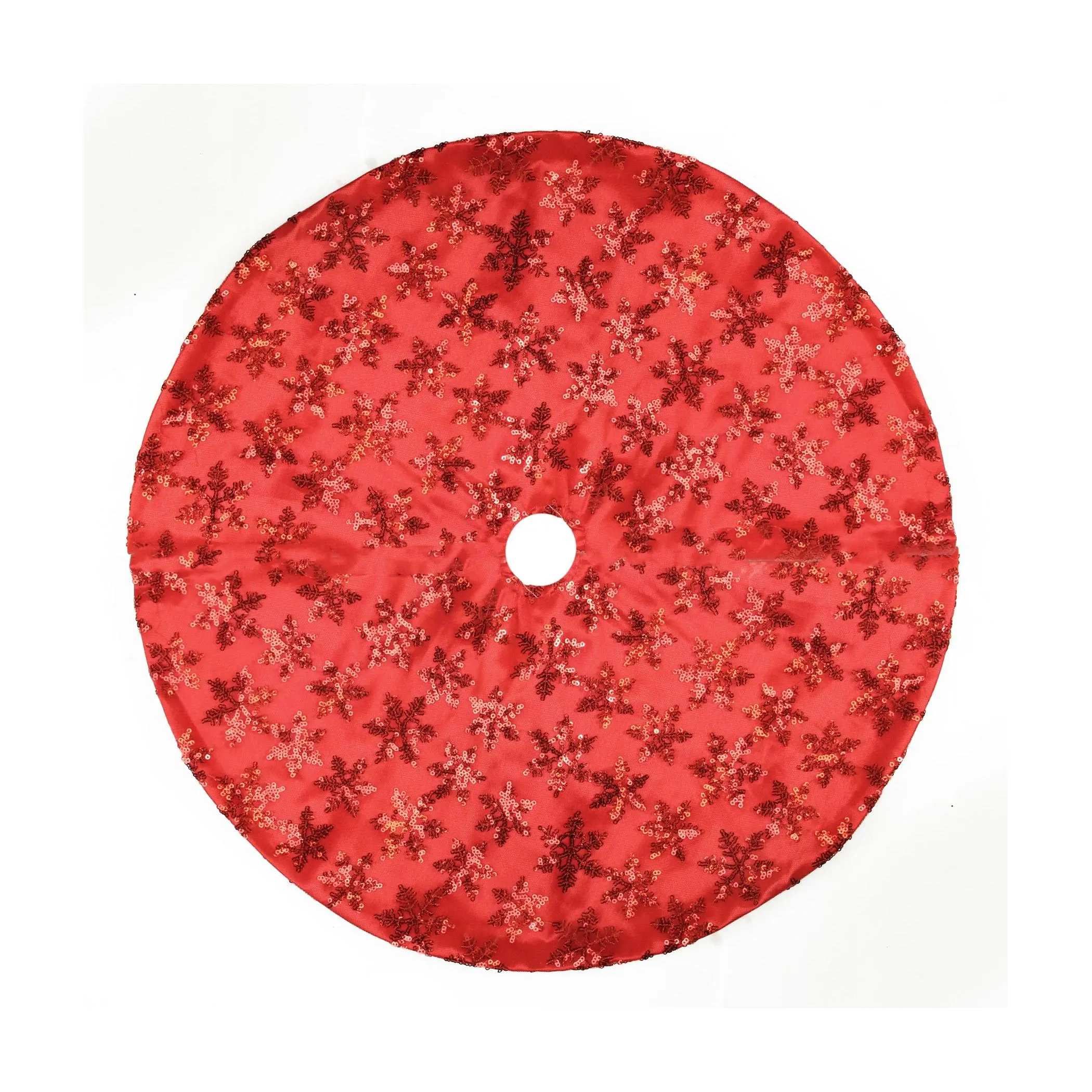 Northlight 20" Red Sequin Snowflake Mini Christmas Tree Skirt Northlight 20" Red Sequin Snowflake Mini Christmas Tree Skirt