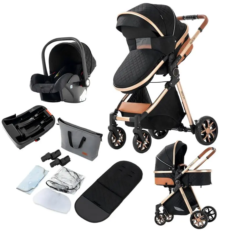 stroller base for car seat Premium 3-in-1 Baby Stroller (Car Seat & Base Included) main image 1