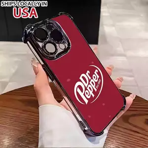 Casing For IPHONE 14 13 PRO MAX PLUS dr pepper aesthetic Soft Silicon TPU anti-drop case Edge Shockproof Phone Cases 1073