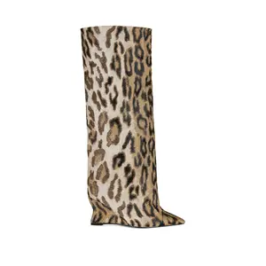 KENYA-LEOPARD WEDGE BOOT