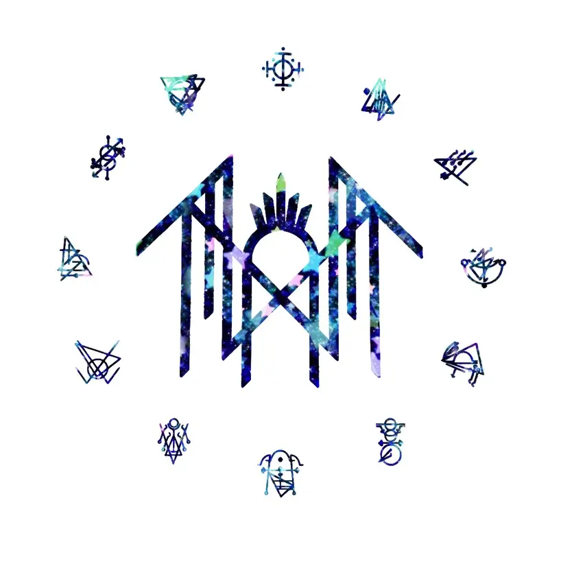 Sleep Token Glitter Runes Sticker Vinyl DecalX5