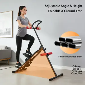 Multifunctional Stair Climber Machine with Handlebar Foldable Home Gym Stepper with Adjustable Height, Extended Step Range for Leg, Glute & Core Training | Fitness Equipment for Women & Men