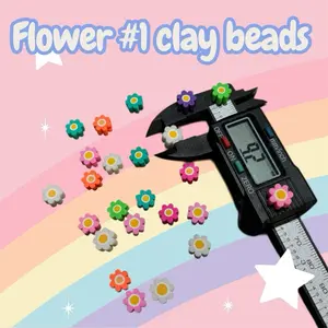 Flower #1 Clay Beads - Colorful Star-Shaped Beads for Crafting and Jewelry Making
