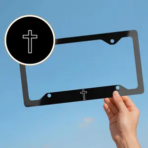 Christian License Plate Frame, Black Car Accessory