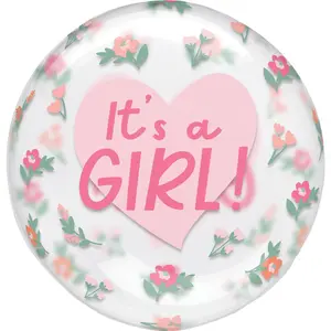 "It's a Girl" Heart-Shaped Foil Balloon