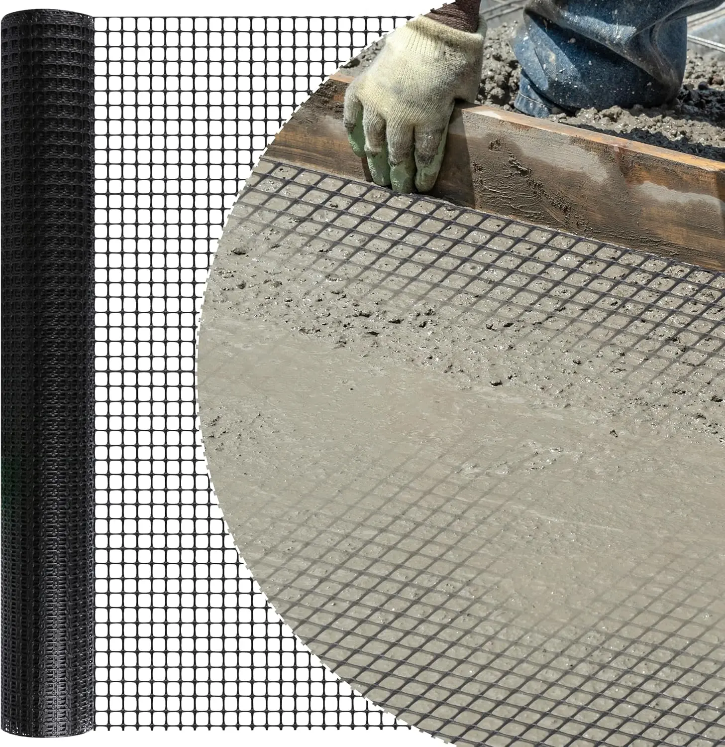 [Deals For You] 4ft × 50ft Retaining Wall Geogrid Roll, Bi-Directional Universal Retaining Wall Geogrid, Driveway Stabilization Mesh, Walls Geocell Geogrid, Gravel Grid for Driveway & Slope (4 x 50ft)