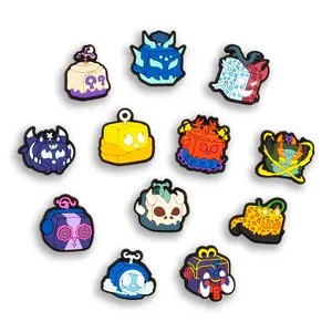 Blox Fruits Shoe Charms 12PCS PVC Clog Pins Accessories Party Favors Birthday Gifts Holidays Decoration for Boys Women Girls