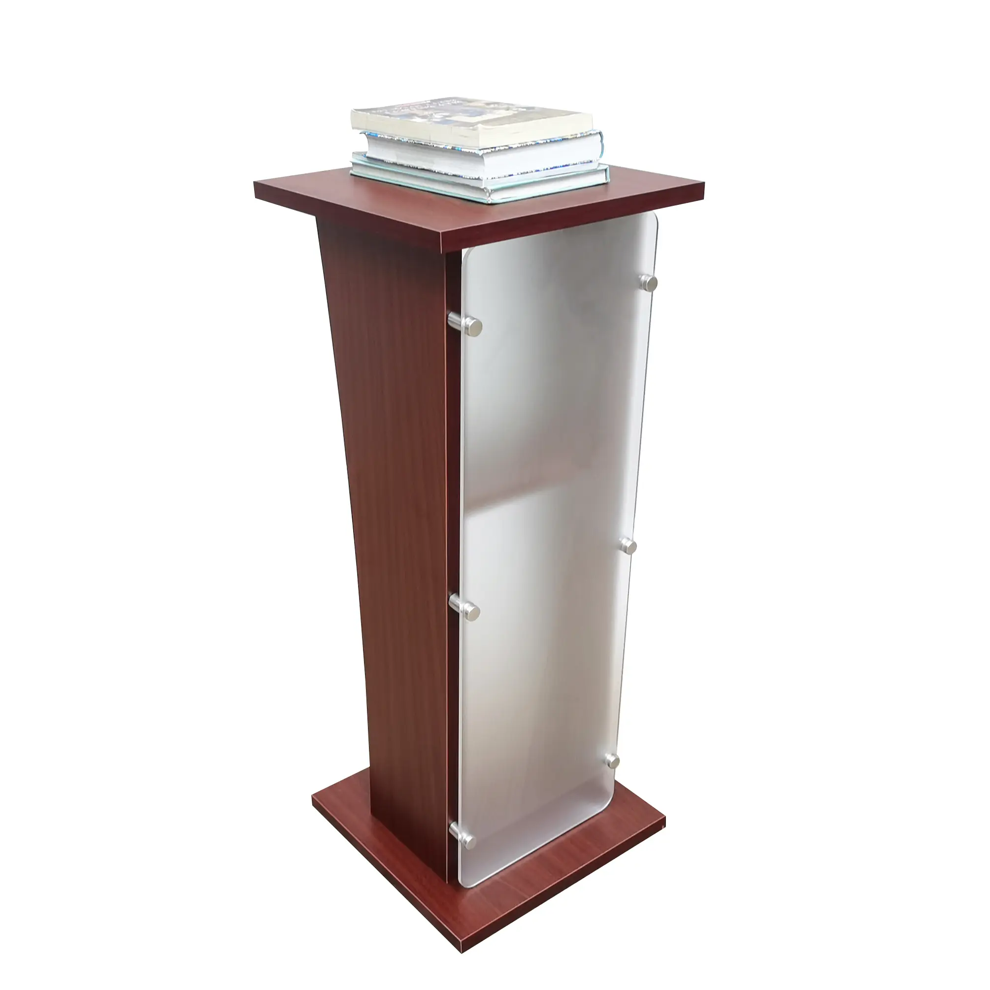 FixtureDisplays® 12x12x30" Table Stand Lectern Flat Top Riser Stand Side Table Easy Assembly Video in Description 10183-NF