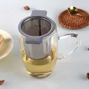 Cover Tea Infuser Stainless Steel Coffee Tea Strainer Grid Binaural Net Leak Tea Mesh Tea Filter Tea Accessory Tea Making Tool