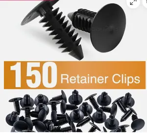 150Pcs Bumper Fastener Clips Auto Car Hole Plastic Rivets Retainer Fender Push Pin