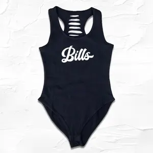 Buffalo Gameday Bodysuit – Handmade Women’s Black Football Outfit, Bill Fan