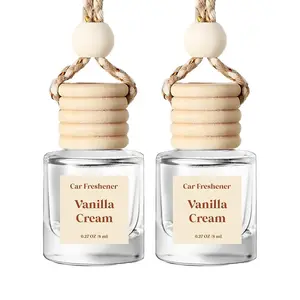 Car Air Freshener Diffuser 2 Pack, Hanging Amber Vanilla Scent, Long-Lasting Fragrance for Cars, Ideal for Women, Enhances Vehicle Aroma, Vanilla Scented, Car Accessory