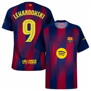 Unisex Soccer Team Barcelona Dri-Fit ADV Match Home Robert Lewandowski Champions League 2025/26 Home Stadium Jersey - Red