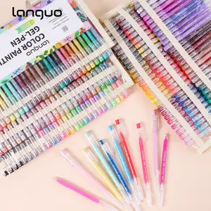 Languo Color Painting Gel Pen Set, 45/72/99/168/252 Pcs, with Storage Box, 0.6mm Needle Tip, Rich Colors, Art Supplies for DIY, Coloring, Doodling
