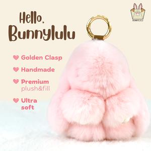【BunnyLulu】Handmade Bunny PomPom Keychain with Tin Box, Summervibes Graduation Gift for Friends & Students, Stress-Relief Charm, Keepsake Gift