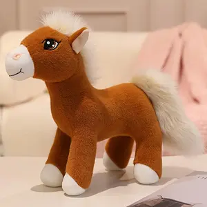 20Cm/7.87" Soft Stuffed Horse Plush Toys, Ideal for Educational Props, Student Use, Or As Decorative Items for Home And Sofa