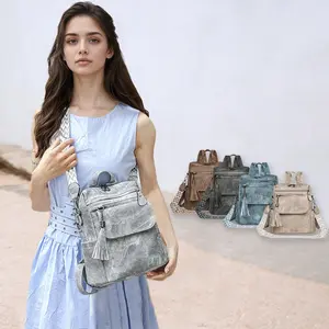 Women's Multifunctional Versatile Vintage Shoulder Backpack Stylish Crossbody Handbag Suitable for Daily Use