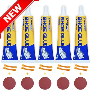 Premium Shoe Glue - Special Repair Formula for Athletic & Casual Shoes - Waterproof, Strong Bond, Fast-Setting Home & Outdoor Repair Tool 5PCS 60ml Adhesive