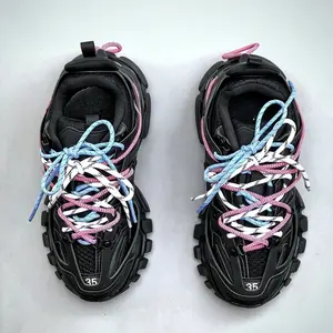 trendy running chunky shoes color blocked laces with cord lock men's and women's athleisure track trail dad shoes size 35-46 designer height increasing gorpcore sports shoes