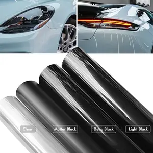 2026 New 30X100cm Car Light Film Headlight Fog Light Taillight Smoke Black Tint Vinyl Film Self-Adhesive Motorcycle Wrap Car Decoration For Your Cars