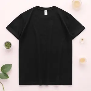 CLEARANCE Classic Plain Crewneck T-Shirt Heavyweight Cotton Oversized Fit Casual Blank Short Sleeve Tee Black White Unisex Streetwear