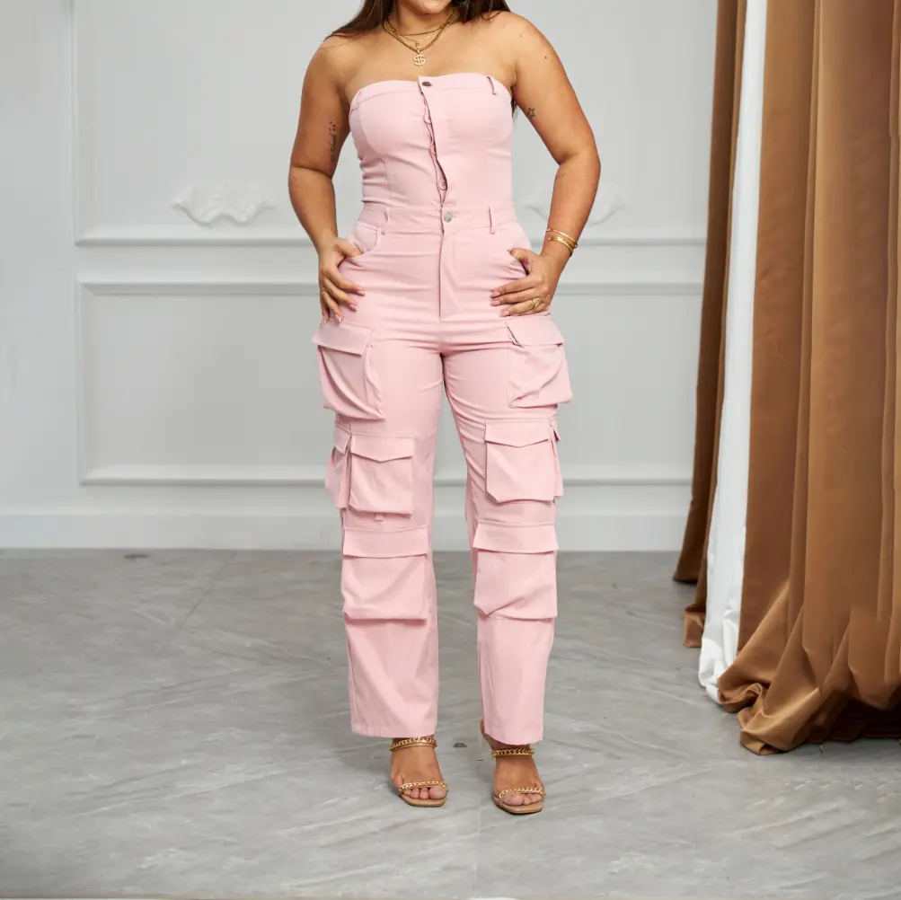 overall Women Cargo Jumpsuit Snatched Fit Streetwear