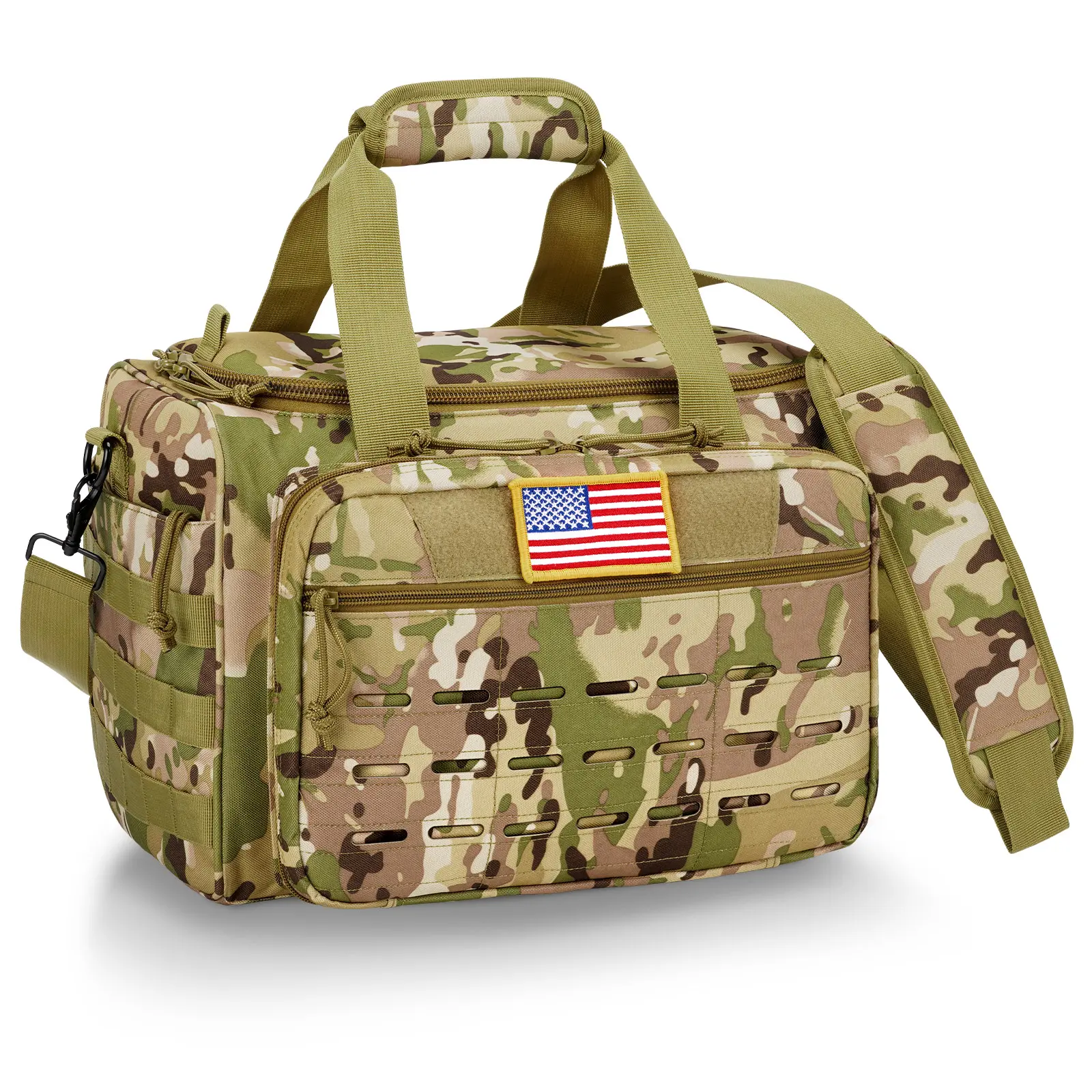 Tactical Pistol Range Duffle Bag - Lockable Zipper for Shooting Range & Outdoor Hunting Tactical Pistol Range Duffle Bag - Lockable Zipper for Shooting Range & Outdoor Hunting
