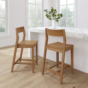 Solid Wood Counter Chair (Set of 2) - 24"