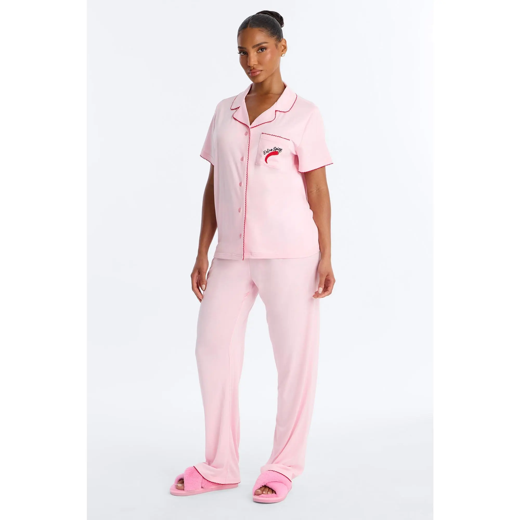 Extra Spicy PJ Pant Set - Pink/combo Extra Spicy PJ Pant Set - Pink/combo