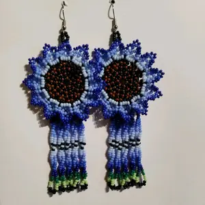 sunflower beaded  earrings