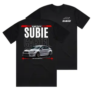 Subaru WRX Subie Cartel Silver Graphic Car T-Shirt Sweatshirt Hoodie 2 Sided Gift for Car Lovers Streetwear Tee