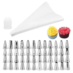 50pcs Cake Decorating Kit, Rotating Cake Turntable For Decorating, Piping Bag & Tip Set, Baking Accessories Set