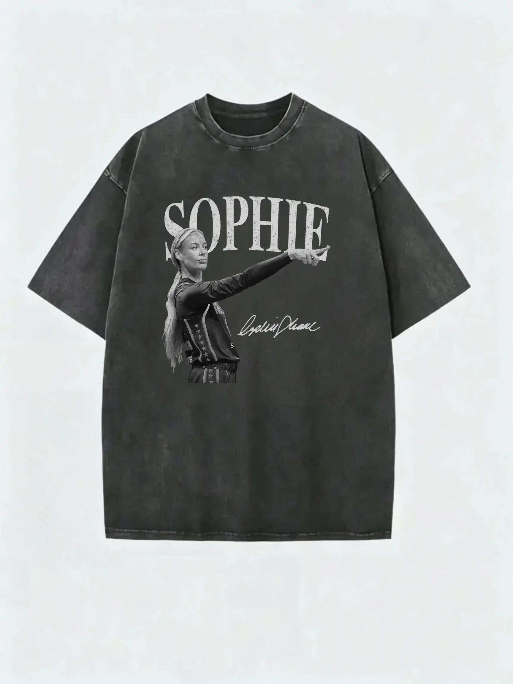 100% Cotton Wash T-shirt[Comfort Shirt] Sophie Cunningham Point God Bella Comfort Color Shirt, Unisex Short Sleeve Tee