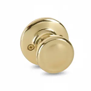 Salem Dummy Door Knob, Polished Brass