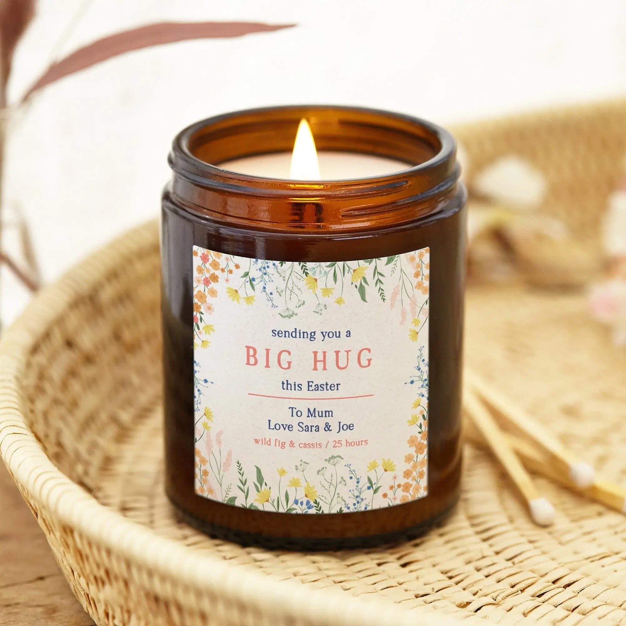 Easter Gift, Personalised Easter Gift Idea, Easter Gift Big Hug Candle