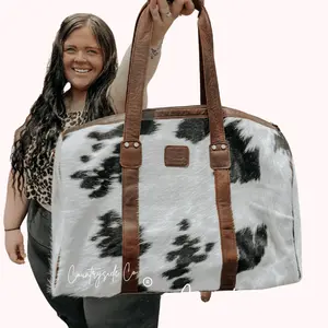 Countryside Co. Henry Cowhide Duffle Bag - Detachable Shoulder Strap, Perfect for Travel and Luggage bag