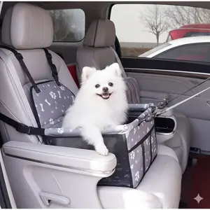 PetSafe Pet Seat Cushion & Headrest Attachment for Small dog car seat Universal Fit Car Motorcycle Breathable Oxford Cloth 16.9x11.8x15.75 Inch Harness Carrier