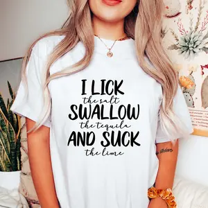 I Lick The Salt I Swallow The Tequila Funny T-Shirt, Cinco De Mayo Drinking Shirt, Margarita Fiesta Tee, Women Party Top