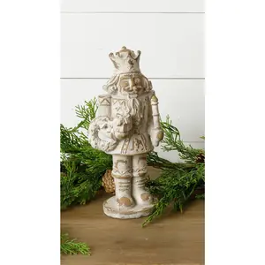 Nutcracker Figurine w/ Wreath And Candle